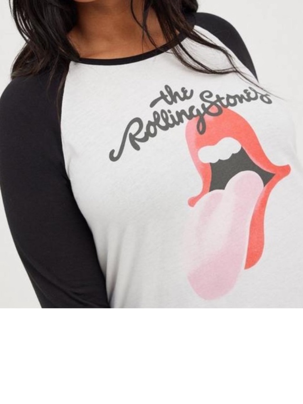 torrid the Rolling Stones Raglan Tee 3/4 sleeves